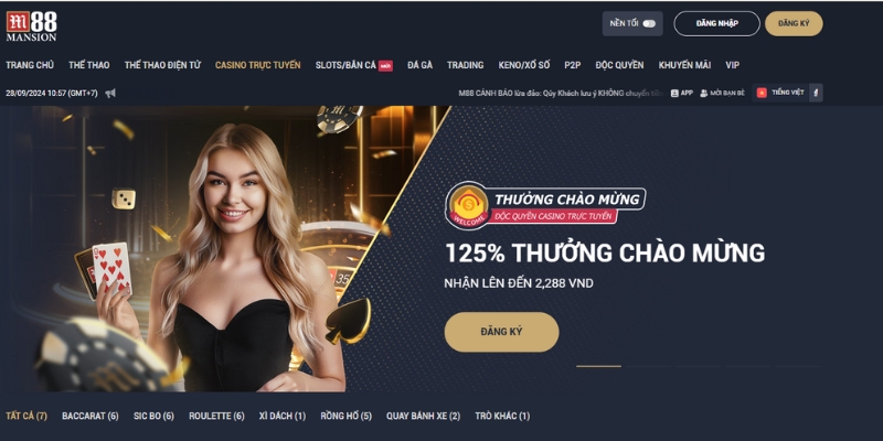 M88 Casino mang tới nhiều ưu đãi cho người chơi